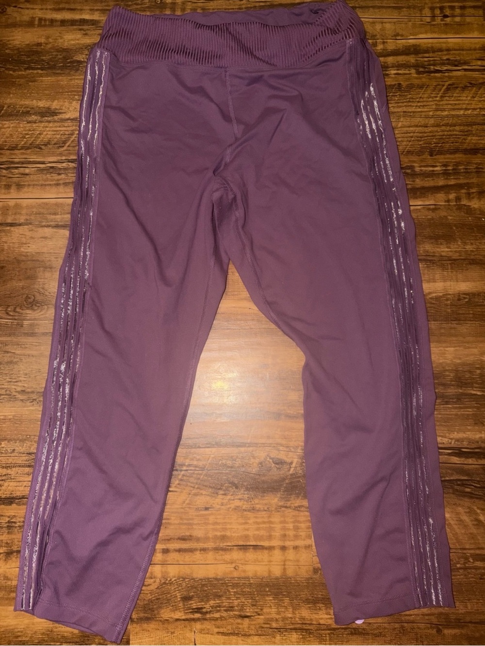 Victoria's Secret PINK Ultimate Stripe mesh Trim leggings
